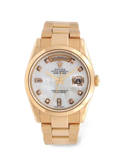 Pre-owned Rolex Day-date 36mm Watch In White