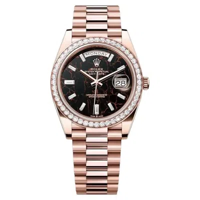 Pre-owned Rolex Day-date 40 18k Everrose Gold Diamond Eisenkiesel Dial M228345rbr Unworn In Multi
