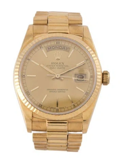 Pre-owned Rolex Day-date Watch, 36mm In Multi