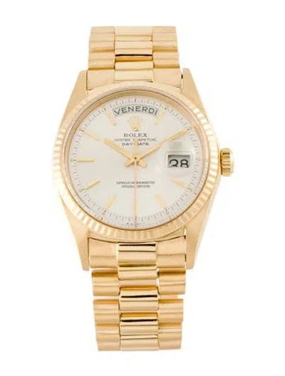 Pre-owned Rolex Day-date Watch, 36mm In Multi