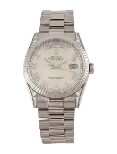 Pre-owned Rolex Day-date Watch, 36mm In Multi