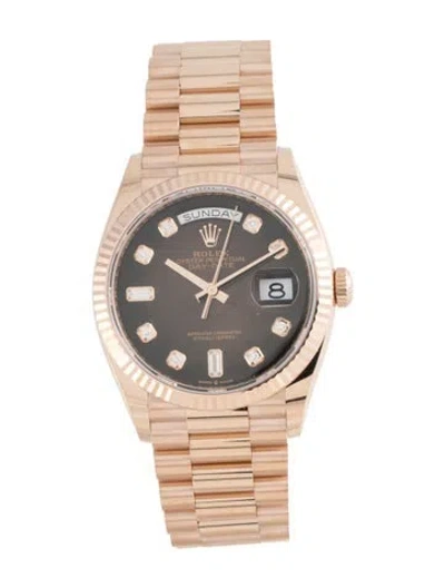 Pre-owned Rolex Day-date Watch, 36mm In Multi