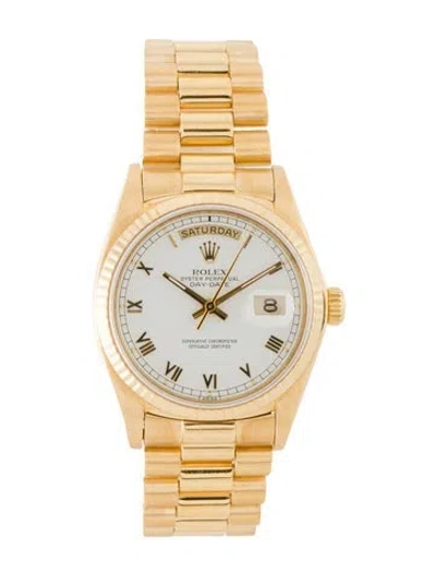 Pre-owned Rolex Day-date Watch, 36mm In Multi