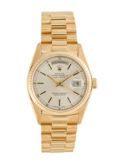 Pre-owned Rolex Day-date Watch, 36mm In Multi