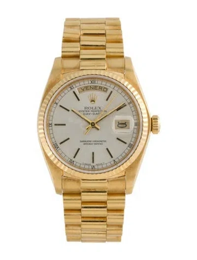 Pre-owned Rolex Day-date Watch, 36mm In Multi
