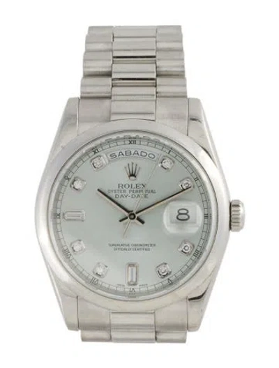 Pre-owned Rolex Day-date Watch, 36mm In Multi