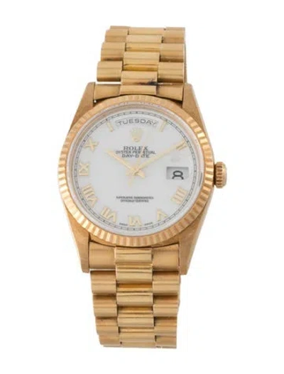Pre-owned Rolex Day-date Watch, 36mm In Multi