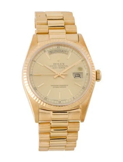 Pre-owned Rolex Day-date Watch, 36mm In Multi