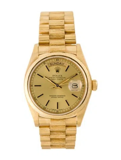 Pre-owned Rolex Day-date Watch, 36mm In Multi