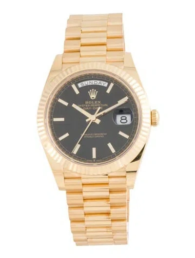 Pre-owned Rolex Day-date Watch, 40mm In Multicolor