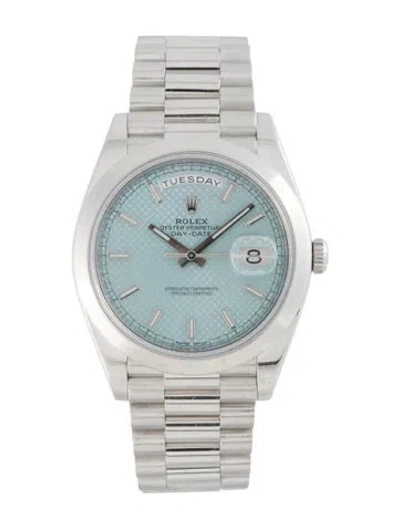 Pre-owned Rolex Day-date Watch, 40mm In Multicolor