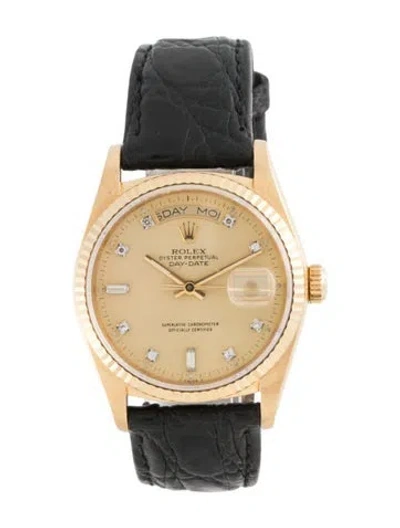 Pre-owned Rolex Day-date Watch In Multicolor