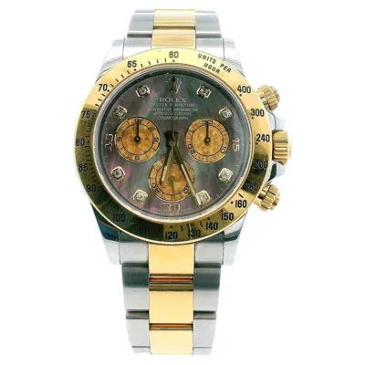 Pre-owned Rolex Daytona 116523 Tahitian Mop Dial Mens Watch Box Papers In Multi