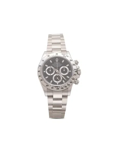 Pre-owned Rolex 2014 Daytona Stainless-steel 40mm Watch In Black