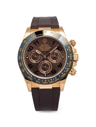 Pre-owned Rolex Daytona 40mm Chronograph Watch In Brown