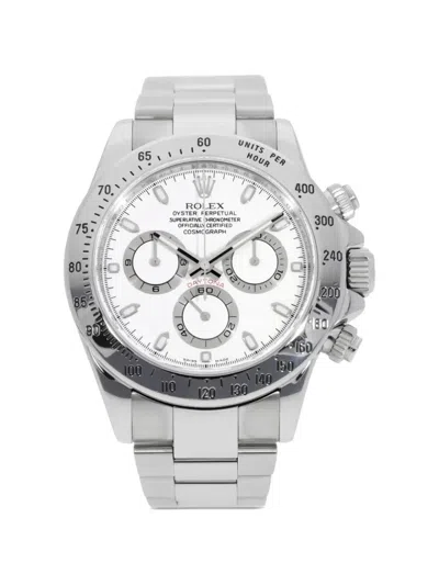 Pre-owned Rolex Daytona 40mm Watch In White