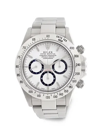 Pre-owned Rolex Daytona 40mm Watch In White