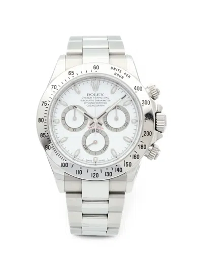 Pre-owned Rolex Daytona 40mm Watch In White
