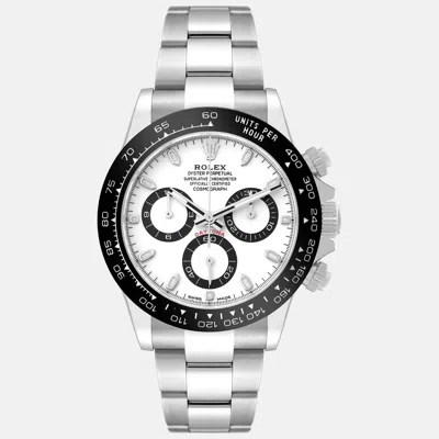 Pre-owned Rolex Daytona Ceramic Bezel White Panda Dial Steel Men's Watch 40 Mm
