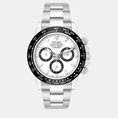 Pre-owned Rolex Daytona Ceramic Bezel White Panda Dial Steel Men's Watch 40 Mm