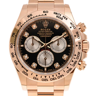 Rolex Daytona Chronograph Automatic Diamond Black Dial Men's Watch 126505-0002 In Gold