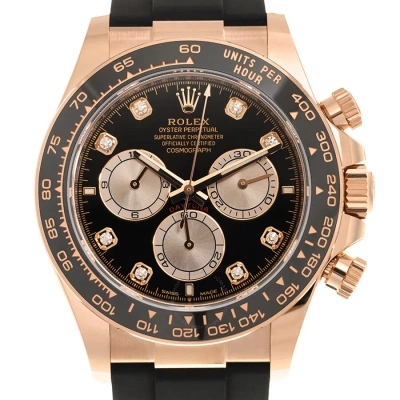 Rolex Daytona Chronograph Automatic Diamond Black Dial Men's Watch 126515ln-0004 In Black / Gold / Gold Tone / Rose / Rose Gold / Rose Gold Tone