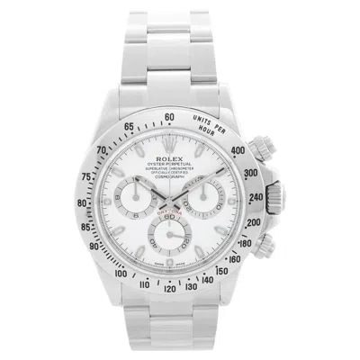 Pre-owned Rolex Daytona Chronograph Men's Stainless Steel Watch 116520 In Multi