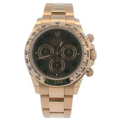 Pre-owned Rolex Daytona Cosmograph 116505 18k Rose Gold In Red