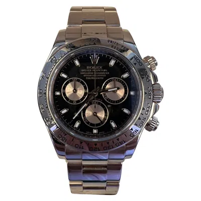 Pre-owned Rolex Daytona Mint Rose Black Dial Box Papers And Service Card In Red