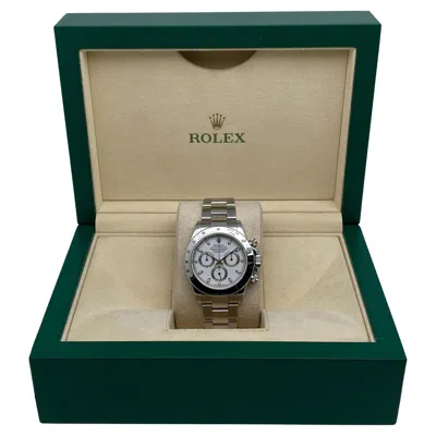 Pre-owned Rolex Daytona Steel White Sticks Dial Automatic Mens Watch 116520
