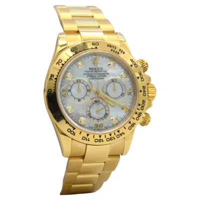 Pre-owned Rolex Daytona, White Mother Of Pearl Diamond Dial