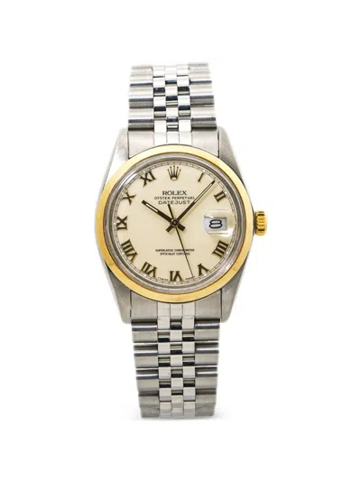 Pre-owned Rolex Excellent Datejust Two-tone 36mm Watch In Neutral