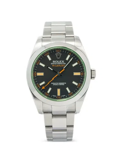 Pre-owned Rolex Excellent Milgauss 40mm Watch In Black
