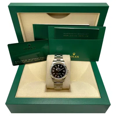 Pre-owned Rolex Explorer 124270 36mm Stainless Steel Black Dial Automatic Watch B&p
