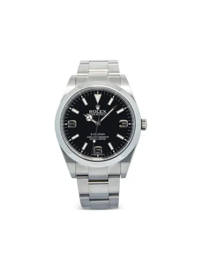 Pre-owned Rolex Explorer 3-mm Watch In Black