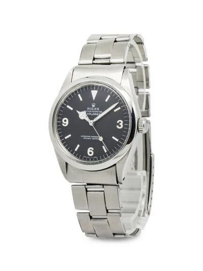 Pre-owned Rolex Explorer 36mm Watch In Black