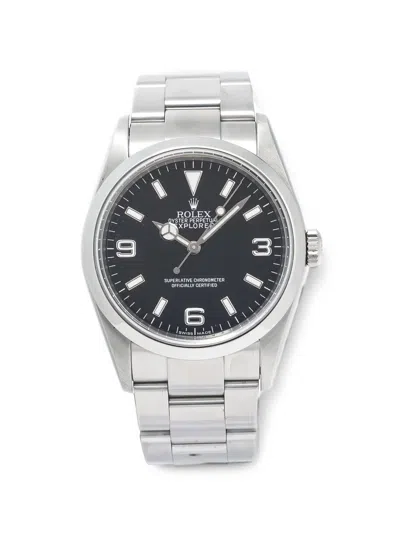 Pre-owned Rolex Explorer 36mm Watch In Black