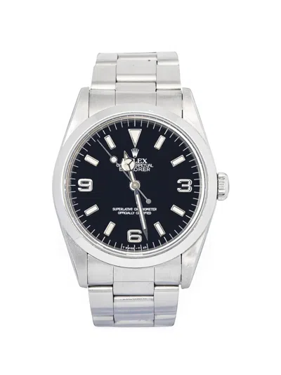 Pre-owned Rolex Explorer 36mm Watch In Black