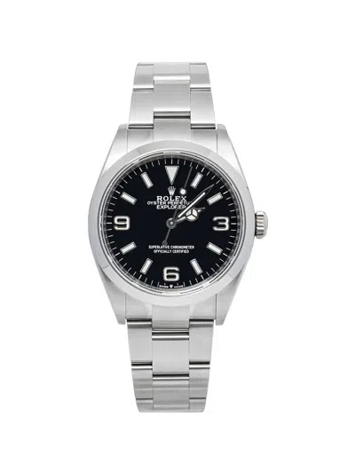 Pre-owned Rolex Explorer 36mm Watch In Black