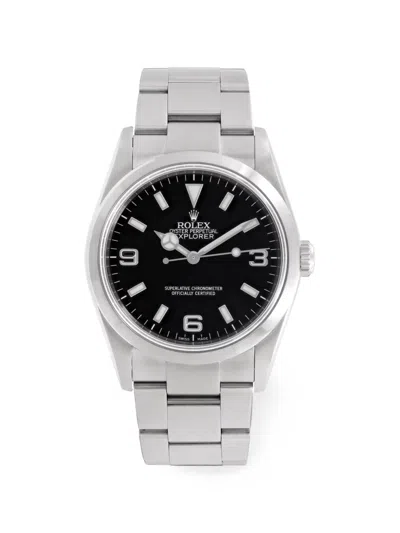 Pre-owned Rolex Explorer 36mm Watch In Black