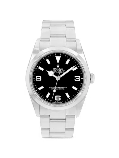 Pre-owned Rolex Explorer 36mm Watch In Black