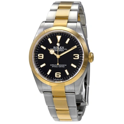Rolex Explorer Automatic Chronometer Black Dial Men's Watch 124273bkaso In Gold