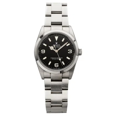 Pre-owned Rolex Explorer I 114270 Stainless Automatic Black Dial Oyster Bracelet 36mm
