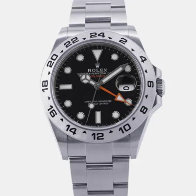 Pre-owned Rolex Explorer Ii 226570 Black Stainless Steel Automatic Men's Watches 42mm
