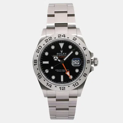 Pre-owned Rolex Explorer Ii 226570 Black Stainless Steel Automatic Men Wristwatch 42mm