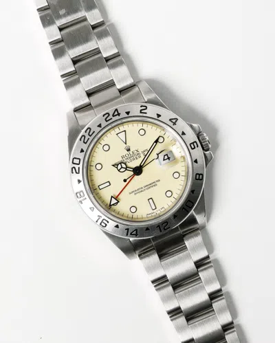 Rolex Explorer Ii 40mm Ref 16570 Very Rare Tropical Ivory Dial Full Set 1991 Watch