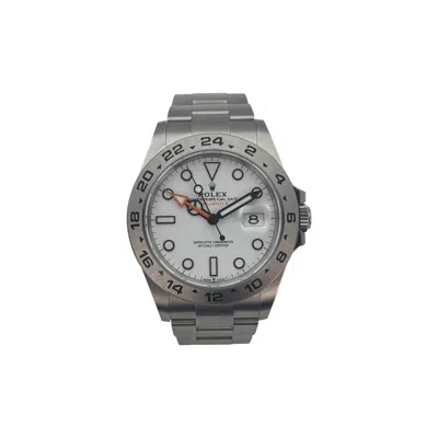 Pre-owned Rolex Explorer Ii 42mm Oystersteel "polar" White Dial Watch Ref. 226570