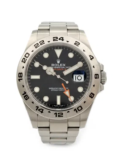 Pre-owned Rolex Explorer Ii 42mm Watch In Black