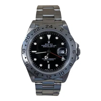 Pre-owned Rolex Explorer Ii Black Dial Box And Papers
