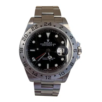 Pre-owned Rolex Explorer Ii Black Dial Box And Papers